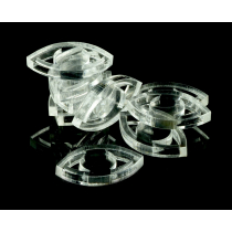 Żetony akryl przezroczyste oko 10szt. - Crafters