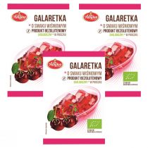 Amylon Galaretka o smaku wiśniowym bezglutenowa Zestaw 3 x 40 g Bio