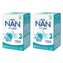 Nestle Nan Optipro 3 Junior Produkt na bazie mleka dla dzieci po 1. roku Zestaw 2 x 650 g