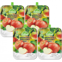 Purena Przecier jabłkowy 100% Zestaw 4 x 350 g