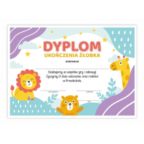LearnHow Dyplom A4 ukończenia żłobka - Zwierzaczki 30szt