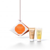 Shiseido Waso Hello Moisture zestaw Giga-Hydrating Rich Cream 30ml + Quick Gentle Cleanser 30ml
