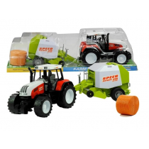 Duży Traktor z Maszyną 3 Modele Ruchome Elementy 65 cm
