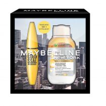 Maybelline Zestaw the colossal 100% black mascara tusz do rzęs 10.7ml + garnier skin naturals płyn micelarny z olejkiem 100ml