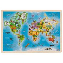 Goki Układanka edukacyjna mapa świata 57460
