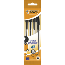 BIC Długopis Cristal Original Czarny 4 sztuki