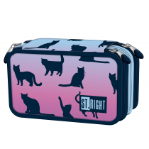 Piórnik trzypoziomowy z wyposażeniem Night Cats PC-05