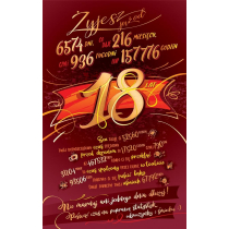 AB Card Karnet 18-te urodziny statystyki ST05 ABCA0090