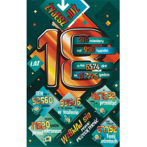 AB Card AB Card Karnet statystyka Urodziny 18-tka ABCA0122