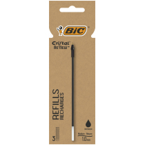 Bic Wkład Cristal Re'new Metal czarny 3 szt.