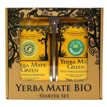 Organic Mate Green Zestaw yerba mate + yerba mate limao + bombilla 2 x 50 g Bio