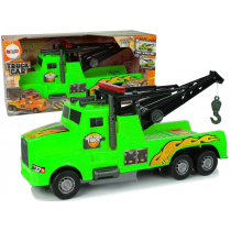 Import LEANToys Auto Ciężarówka Holownik Pomoc Drogowa 1:10 Lina Zielona LT-9850-0