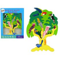 Import LEANToys Drewniane Drzewo Ptaki Papugi DIY Klocki Drewniane Puzzle LT-10135-0