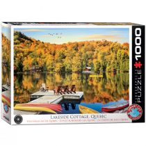 Eurographics Puzzle 1000 elementów. Domki nad jezorem, Quebec