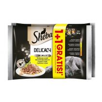 Sheba Delicacy Drobiowe Dania w galaretce saszetki 4+4 gratis 8x85g