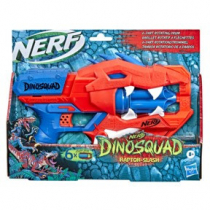 Hasbro Wyrzutnia strzałek DinoSquad Raptor-Slash, 6-strzałkowy magazynek obrotowy, ogień ciągły, 6 strzałek wygląd welociraptora 5010994100445