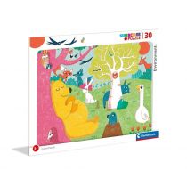 Clementoni Puzzle ramkowe 30 elementów. Supercolor. Przyroda, mix wzorów
