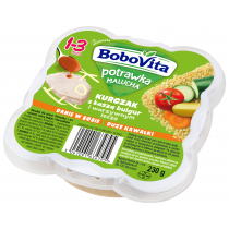 BoboVita Potrawka malucha Kurczak z kaszą bulgur i warzywnym leczo 1-3 lata 230 g