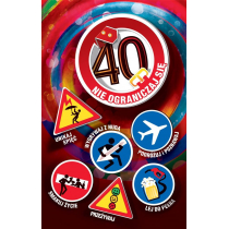 AbCard Kartka okolicznościowa Urodziny 40 US02