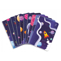 Zeszyt A5/32K linia podw. kol In Space (10szt) - Elanders