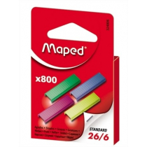 Maped Zszywki kolorowe 26/6, 800szt. 324806