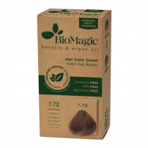 BIOMAGIC FARBA DO WŁOSÓW BEŻOWY BLOND (7.72) 250 g - BIOMAGIC BP-8699367125734