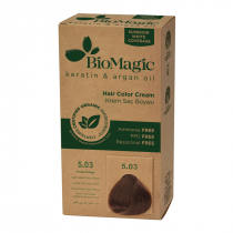 BIOMAGIC FARBA DO WŁOSÓW JASNY ZŁOTY BRĄZ (5.03) 250 g - BIOMAGIC BP-8699367125604