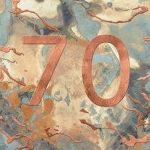 Museums & Galleries Karnet kwadrat z kopertą Urodziny 70