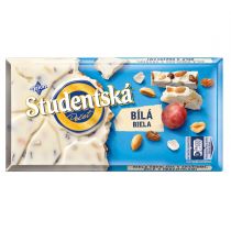 Czekolada Studentska mleczna z orzechami ziemnymi, żelakimi i kawałkami galaretki o smaku wiśniowym 180g CSTU.9170