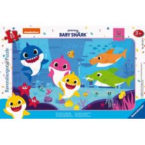 Ravensburger Puzzle ramkowe 15 elementów. Baby Shark