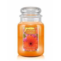 Country Candle Duża świeca z dwoma knotami Sunshine & Daisies 652 g
