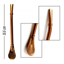 Gaucho Cebar Bombilla La Mulata Al Promedio Rose Gold (dł. 15.5 cm)