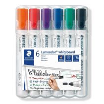 Staedtler Marker suchościeralny Lumocolor okrągły kpl. 6 kolorów 351WP6