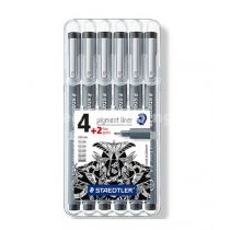 Staedtler Pisak z atramentem pigmentowym czarny 6 sztuk WIKR-0983534 WIKR-0983534