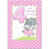 Kartka okolicznościowa Urodziny 4 MF09 Nowa