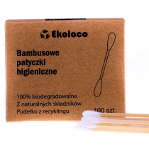 EKOLOCO Patyczki Higieniczne z Bambusa, Ekoloco, 100 szt.