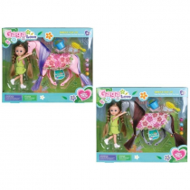 Lalka z koniem i akcesoriami Trifox