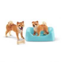 Schleich Farm Life. Shiba Inu. Matka i szczenięta