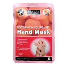 Beauty Formulas Hand Care, maska odżywczo-kojąca, 1 para