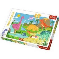 Trefl Puzzle Maxi W świecie dinozaurów 24 el