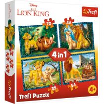 Trefl Puzzle 4w1. Król Lew i przyjaciele