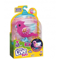 Ćwierkająco-mówiący świecący ptaszek różowy Little Live Pets Cobi