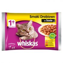 Whiskas Drobiowe danie w sosie saszetka 6x(4x100g)