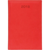VIVELLA Ksi$281żkowy A4 dzienny 2018 - czerwony
