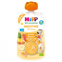 Hipp Smoothie Mus z owoców i soków po 1. roku jabłka-banany-mandarynki 120 ml Bio