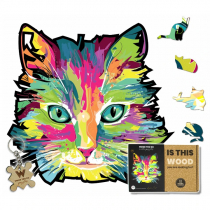 Puzzle drewniane 230 el. Kot, Agile Cat Wood You Do