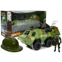 Import LEANToys Zestaw Wojsko Pojazd Militarny Moro Kask Żołnierz 7878