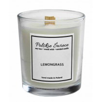 Polskie Świece Świeca sojowa Lemongrass z drewnianym knotem 190 g
