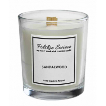 Polskie Świece Świeca sojowa Sandalwood z drewnianym knotem 190 g