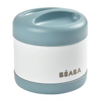 Beaba Pojemnik - termos obiadowy ze stali nierdzewnej z hermetycznym zamknięciem duży 500 ml baltic blue/white solution-bc-6922-0